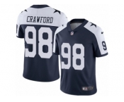 Men's Nike Dallas Cowboys #98 Tyrone Crawford Vapor Untouchable Limited Navy Blue Throwback Alternate NFL Jersey