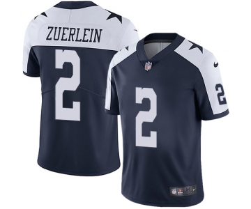 Nike Cowboys #2 Greg Zuerlein Navy Blue Thanksgiving Men's Stitched NFL Vapor Untouchable Limited Throwback Jersey