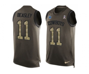 Nike Dallas Cowboys #11 Cole Beasley Green Men's Stitched NFL Limited Salute To Service Tank Top Jersey