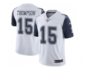Nike Dallas Cowboys #15 Deonte Thompson White Men Stitched NFL Limited Rush Jersey Nike Dallas Cowboys #15 Deonte Thompson White Men Stitched NFL Limited Rush Jersey