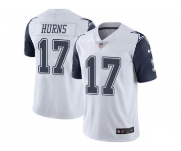 Nike Dallas Cowboys #17 Allen Hurns White Men Stitched NFL Limited Rush Jersey