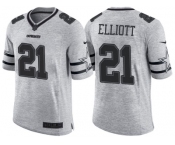 Nike Dallas Cowboys #21 Ezekiel Elliott 2016 Gridiron Gray II Men's NFL Limited Jersey