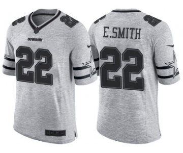 Nike Dallas Cowboys #22 Emmitt Smith 2016 Gridiron Gray II Men's NFL Limited Jersey
