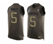 Nike Dallas Cowboys #5 Dan Bailey Green Men's Stitched NFL Limited Salute To Service Tank Top Jersey