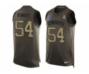 Nike Dallas Cowboys #54 Randy White Green Men's Stitched NFL Limited Salute To Service Tank Top Jersey