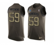 Nike Dallas Cowboys #59 Anthony Hitchens Green Men's Stitched NFL Limited Salute To Service Tank Top Jersey