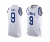 Nike Dallas Cowboys #9 Tony Romo White Men's Stitched NFL Limited Tank Top Jersey