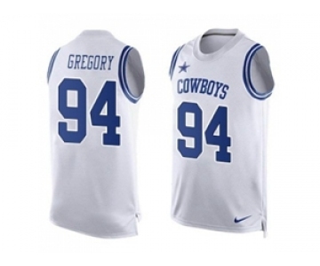 Nike Dallas Cowboys #94 Randy Gregory White Men's Stitched NFL Limited Tank Top Jersey