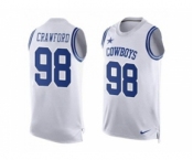 Nike Dallas Cowboys #98 Tyrone Crawford White Men's Stitched NFL Limited Tank Top Jersey