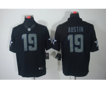 nike nfl dallas cowboys #19 miles austin black jerseys(impact limited)
