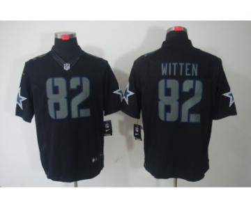 nike nfl dallas cowboys #82 jason witten black jerseys(impact limited)