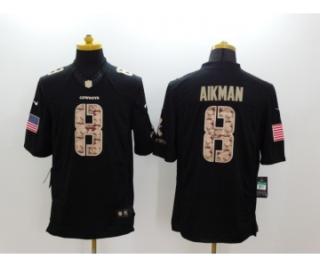 nike nfl jerseys dallas cowboys #8 aikman black[salute to service limited]