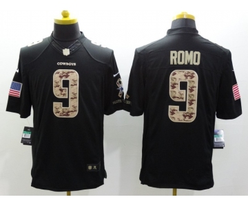 nike nfl jerseys dallas cowboys #9 romo black[salute to service limited]