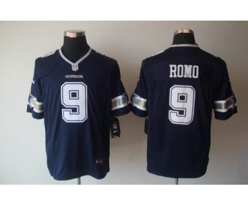 nike nfl jerseys dallas cowboys #9 romo grey blue[nike limited]