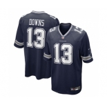 Women Dallas Cowboys #13 Downs Game Navy Blue Team Color Football Jersey