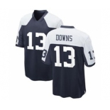 Women Dallas Cowboys #13 Downs Game Navy Blue Throwback Alternate Football Jersey Women Dallas Cowboys #13 Downs Game Navy Blue Throwback Alternate Football Jersey