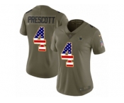 Women Nike Dallas Cowboys #4 Dak Prescott Limited Olive USA Flag 2017 Salute to Service NFL Jersey Women Nike Dallas Cowboys #4 Dak Prescott Limited Olive USA Flag 2017 Salute to Service NFL Jersey