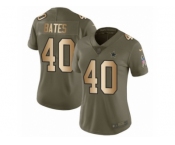 Women Nike Dallas Cowboys #40 Bill Bates Limited Olive Gold 2017 Salute to Service NFL Jersey Women Nike Dallas Cowboys #40 Bill Bates Limited Olive Gold 2017 Salute to Service NFL Jersey