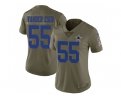 Women Nike Dallas Cowboys #55 Leighton Vander Esch Olive Stitched NFL Limited 2017 Salute to Service Jersey Women Nike Dallas Cowboys #55 Leighton Vander Esch Olive Stitched NFL Limited 2017 Salute to Service Jersey
