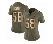 Women Nike Dallas Cowboys #58 Damontre Moore Limited Olive Gold 2017 Salute to Service NFL Jersey Women Nike Dallas Cowboys #58 Damontre Moore Limited Olive Gold 2017 Salute to Service NFL Jersey