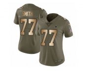 Women Nike Dallas Cowboys #77 Tyron Smith Limited Olive Gold 2017 Salute to Service NFL Jersey Women Nike Dallas Cowboys #77 Tyron Smith Limited Olive Gold 2017 Salute to Service NFL Jersey