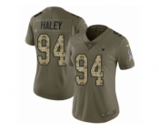 Women Nike Dallas Cowboys #94 Charles Haley Limited Olive Camo 2017 Salute to Service NFL Jersey