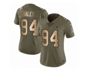 Women Nike Dallas Cowboys #94 Charles Haley Limited Olive Gold 2017 Salute to Service NFL Jersey