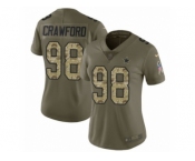 Women Nike Dallas Cowboys #98 Tyrone Crawford Limited Olive Camo 2017 Salute to Service NFL Jersey
