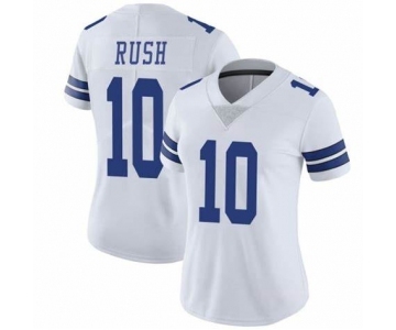 Women's Dallas Cowboys #10 Cooper Rush White Vapor Untouchable Limited Stitched Jersey