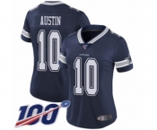 Women's Dallas Cowboys #10 Tavon Austin Navy Blue Team Color Vapor Untouchable Limited Player 100th Season Football Jersey