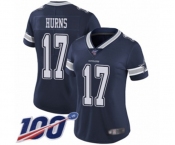Women's Dallas Cowboys #17 Allen Hurns Navy Blue Team Color Vapor Untouchable Limited Player 100th Season Football Jersey