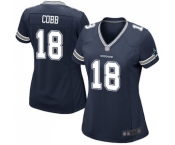 Women's Dallas Cowboys #18 Randall Cobb Game Navy Blue Team Color Football Jersey Women's Dallas Cowboys #18 Randall Cobb Game Navy Blue Team Color Football Jersey