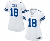 Women's Dallas Cowboys #18 Randall Cobb Game White Football Jersey Women's Dallas Cowboys #18 Randall Cobb Game White Football Jersey