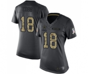 Women's Dallas Cowboys #18 Randall Cobb Limited Black 2016 Salute to Service Football Jersey Women's Dallas Cowboys #18 Randall Cobb Limited Black 2016 Salute to Service Football Jersey