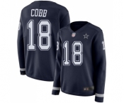 Women's Dallas Cowboys #18 Randall Cobb Limited Navy Blue Therma Long Sleeve Football Jersey Women's Dallas Cowboys #18 Randall Cobb Limited Navy Blue Therma Long Sleeve Football Jersey