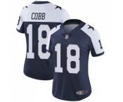Women's Dallas Cowboys #18 Randall Cobb Navy Blue Throwback Alternate Vapor Untouchable Limited Player Football Jersey Women's Dallas Cowboys #18 Randall Cobb Navy Blue Throwback Alternate Vapor Untouchable Limited Player Football Jersey