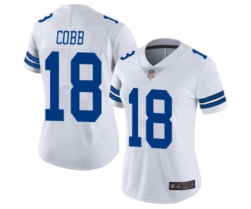 Women's Dallas Cowboys #18 Randall Cobb White Vapor Untouchable Limited Player Football Jersey
