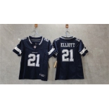 Women's Dallas Cowboys #21 Ezekiel Elliott Navy 2023 F.U.S.E. Limited Football Stitched Jersey