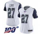 Women's Dallas Cowboys #27 Jourdan Lewis Limited White Rush Vapor Untouchable 100th Season Football Jersey