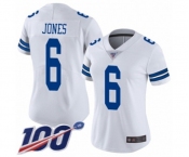 Women's Dallas Cowboys #6 Chris Jones White Vapor Untouchable Limited Player 100th Season Football Jersey