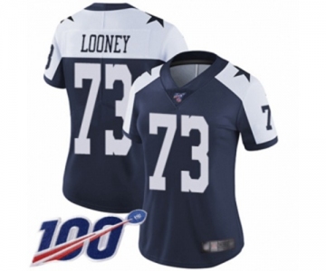 Women's Dallas Cowboys #73 Joe Looney Navy Blue Throwback Alternate Vapor Untouchable Limited Player 100th Season Football Jersey
