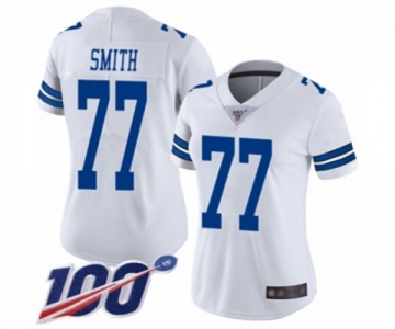 Women's Dallas Cowboys #77 Tyron Smith White Vapor Untouchable Limited Player 100th Season Football Jersey