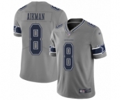 Women's Dallas Cowboys #8 Troy Aikman Limited Gray Inverted Legend Football Jersey Women's Dallas Cowboys #8 Troy Aikman Limited Gray Inverted Legend Football Jersey