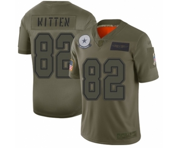 Women's Dallas Cowboys #82 Jason Witten Limited Camo 2019 Salute to Service Football Jersey