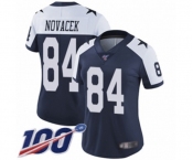 Women's Dallas Cowboys #84 Jay Novacek Navy Blue Throwback Alternate Vapor Untouchable Limited Player 100th Season Football Jersey