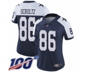 Women's Dallas Cowboys #86 Dalton Schultz Navy Blue Throwback Alternate Vapor Untouchable Limited Player 100th Season Football Jersey