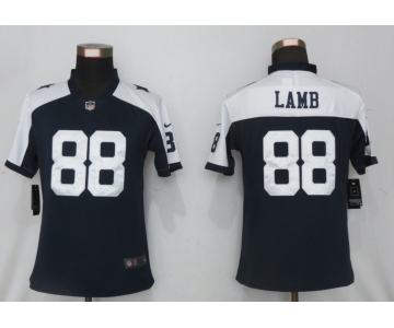 Women's Dallas Cowboys #88 CeeDee Lamb Navy Blue Throwback Alternate Vapor Untouchable Limited Player Football Jersey