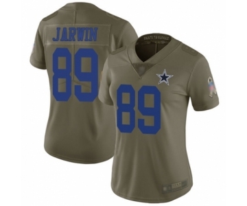 Women's Dallas Cowboys #89 Blake Jarwin Limited Olive 2017 Salute to Service Football Jersey