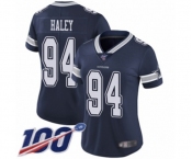 Women's Dallas Cowboys #94 Charles Haley Navy Blue Team Color Vapor Untouchable Limited Player 100th Season Football Jersey