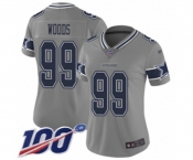 Women's Dallas Cowboys #99 Antwaun Woods Limited Gray Inverted Legend 100th Season Football Jersey Women's Dallas Cowboys #99 Antwaun Woods Limited Gray Inverted Legend 100th Season Football Jersey